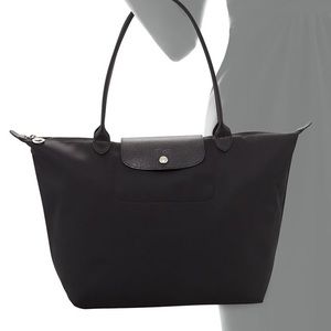 Longchamp Large Le Pliage Black Totw